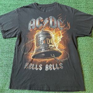 AC/DC Hells Bells 2011 Black Graphic T Shirt Size - M